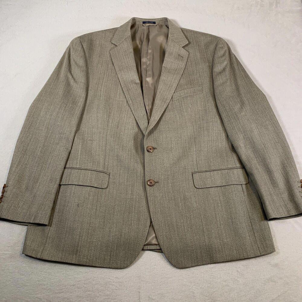 Ralph Ralph Lauren Blazer Men's Sport Coat Size 48R Brown Wool Silk Blend Jacket